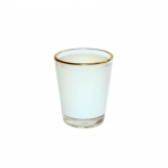 1.5oz Sulimation Shot Glass Mug w/ Gold Rim