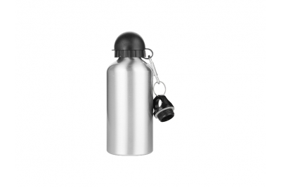 Sublimation Water Bottle 500ml, Silver with Two Caps