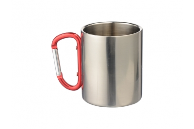 300ml Stainless Steel Mug w/ Carabiner Handle