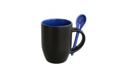12oz Magic Color Changing Mug With Spoon-Dark Blue