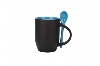 12oz Magic Color Changing Mug With Spoon-Light Blue