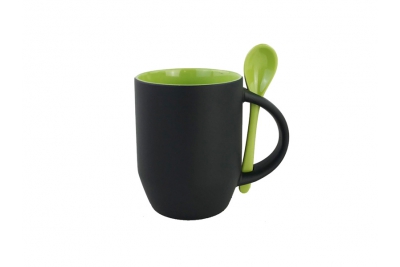 12oz Magic Color Changing Mug With Spoon-Light Green
