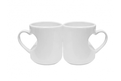 11oz Sublimation Incut Heart Handle