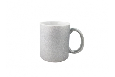 11oz Glittering Mug Silver Color