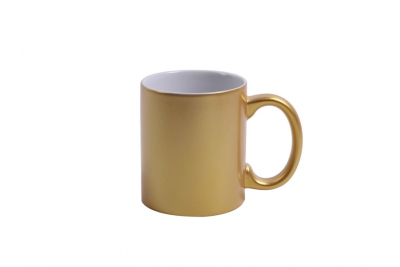 11oz Sublimation Pearl Mug - Gold