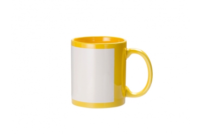 11oz Color Mug with White Patch-Yellow