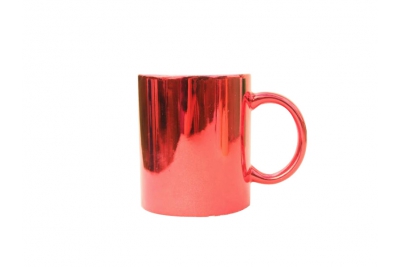 11oz Sublimation Metalic Mug Red