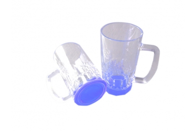 22oz Sublimation Beer Glass with Bottom Color Blue