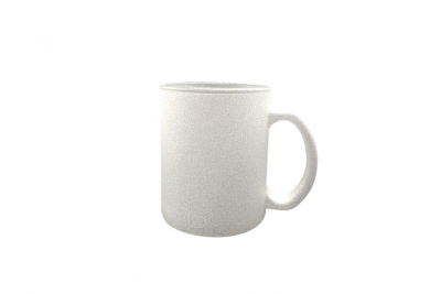 11oz Sublimation Glittering Glass Mug-Silver
