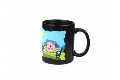 11oz Color Mug with White Patch For Sublimation Printing