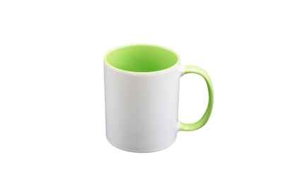 11oz Sublimation Inside Handle Color Mug - Light Green