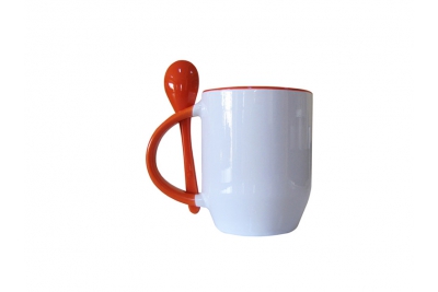 12oz Color Spoon Mug-Orange
