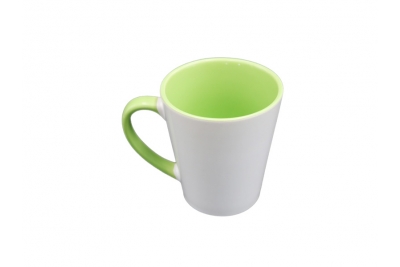 12oz Inside and Handle Color Latte Mug-Green 