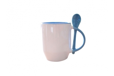 12oz Color Spoon Mug- Sky Blue