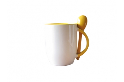 12oz Color Spoon Mug-Yellow