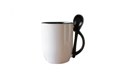 12oz Color Spoon Mug-Black
