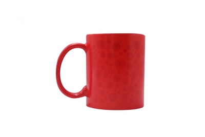 11oz Magic Mugs With Engraved Pattern-Red