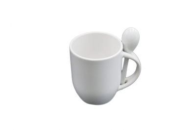 12oz White Spoon Mug