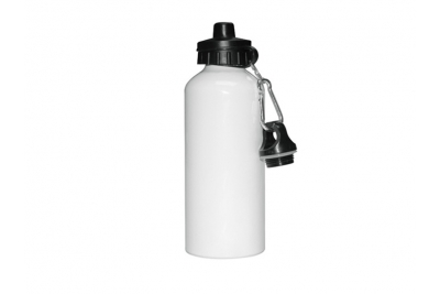 600ml Aluminum water bottle-White with two lids