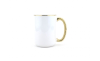 15oz Sublimation Mug Gold Handle&Rim