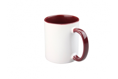 11oz Sublimation Inside Handle Color Mug - Maroon