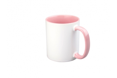 11oz Sublimation Inside Handle Color Mug - Pink