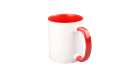 11oz Sublimation Inside Handle Color Mug - Red